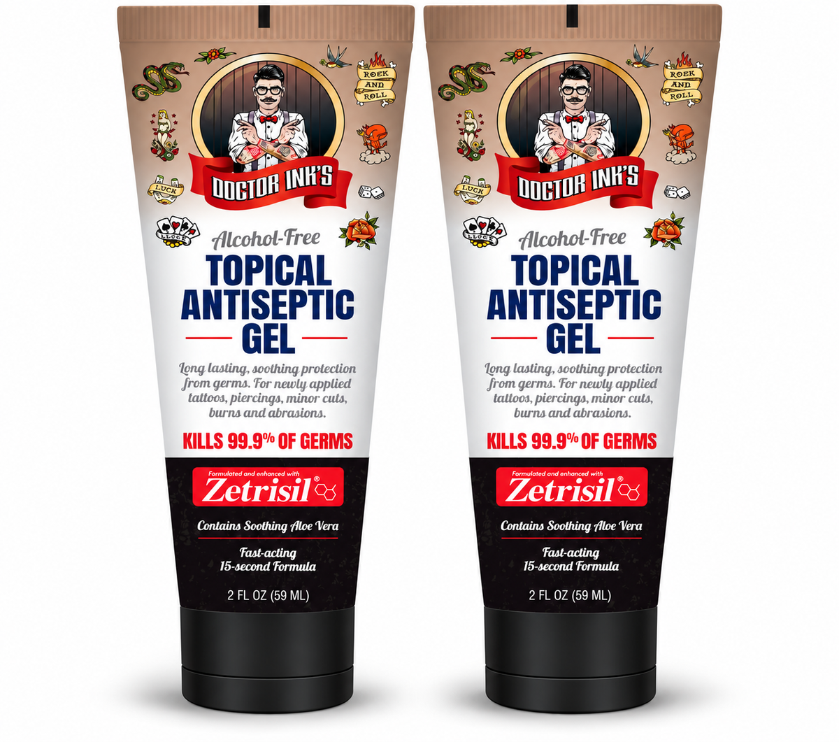 Doctor Ink's® Topical Antiseptic Gel - 2 oz. (2 pack)